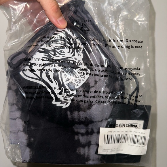 DARC SPORT UNTIL VALHALLA NORSE PURPLE SERPENT SPORTS BRA - LARGE - Picture 4 of 4